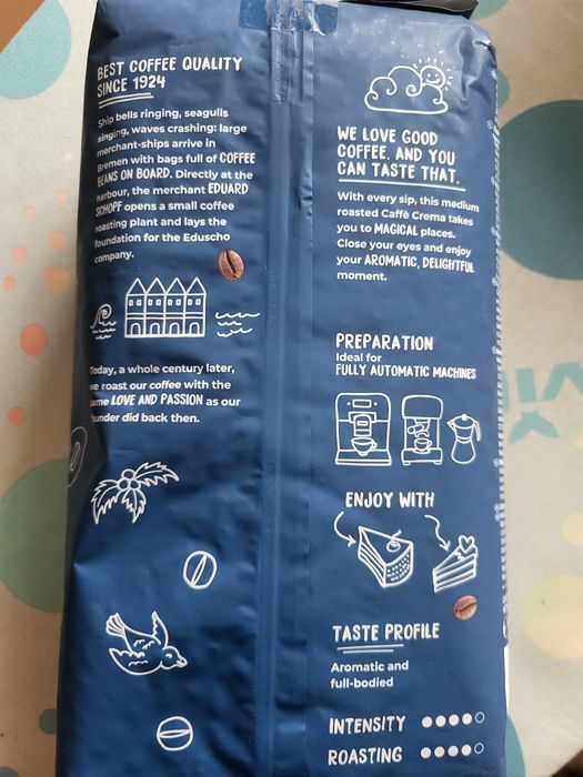 Kawa ziarnista 1kg Eduscho wysyłka free
