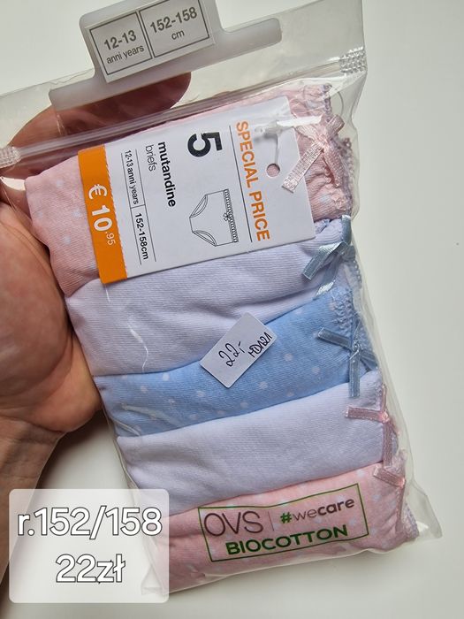 5pak majtki dla dziewczynki rozmiar 152/158