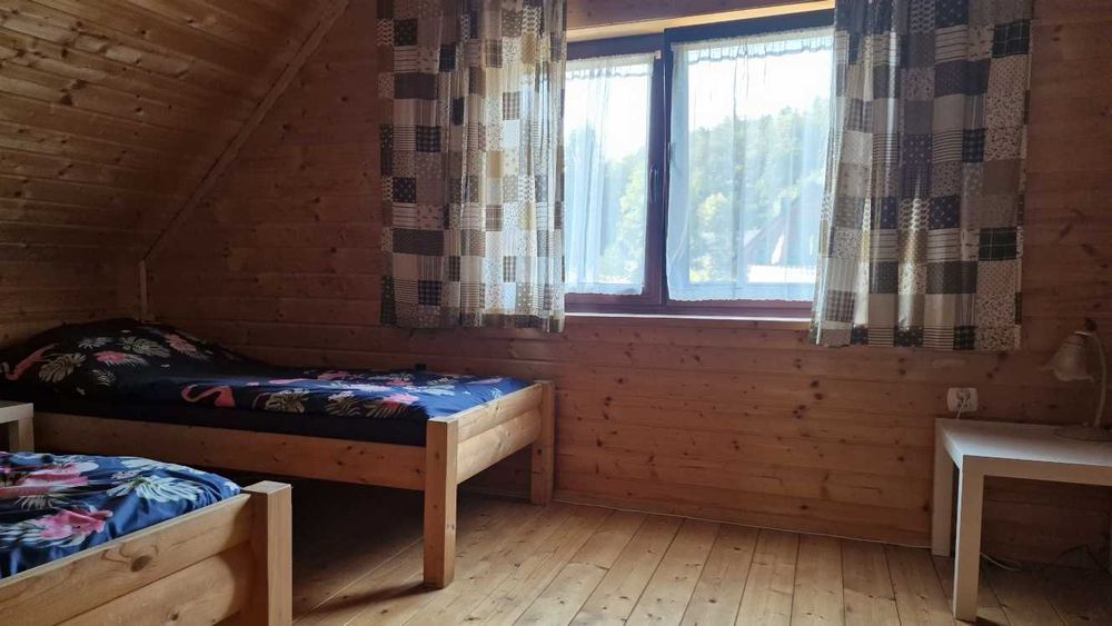 Całoroczny domek na Kaszubach z sauną i balią, nad jeziorem przy lesie