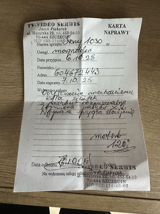 Radiomagnetofon sony cfs 1030L po serwisie