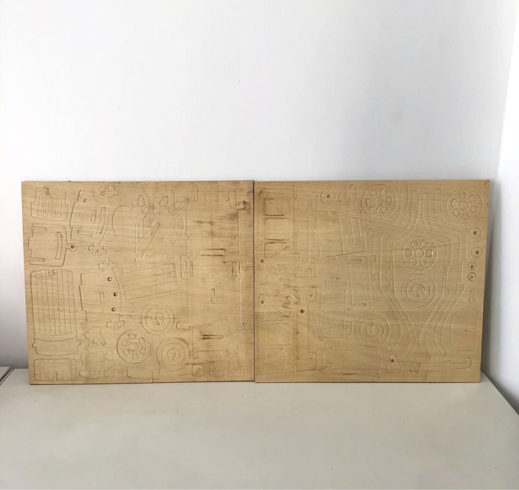 Kit montagem carro em madeira