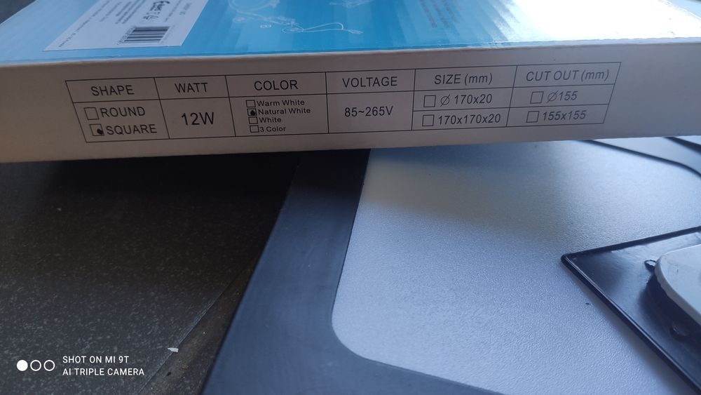 Panel podtynkowy LED,5 szt., czarny