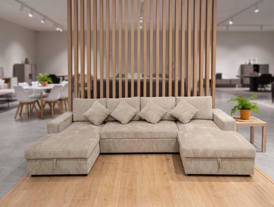 Sofá cama chaise longue beige + entrega gratis