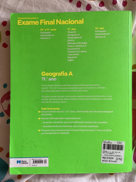Livro de preparação para exame de geografia