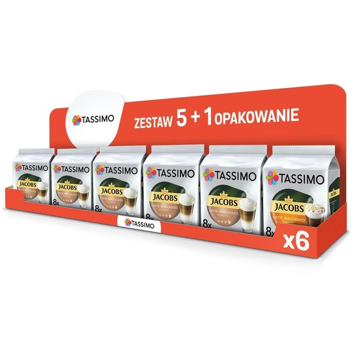 tassimo jacobs kapsułki latte macchiato 5+1 gratis