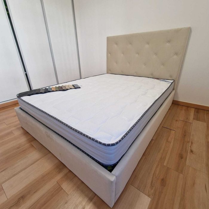 Camas de Casal Estofadas de Luxo 199€ Disp. em Várias Cores! 190x140m!