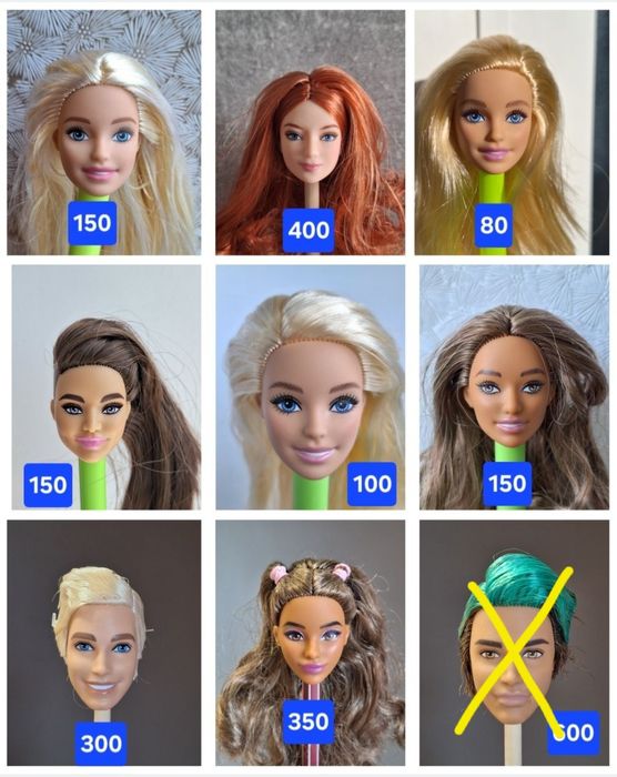 Голова Барбі, Кен, Дефа Люсі, Defa, Barbie для гібридизації, всі нові