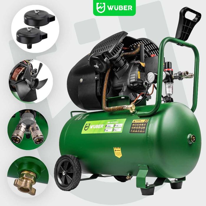 Kompresor olejowy 50l Dwu tłokowy