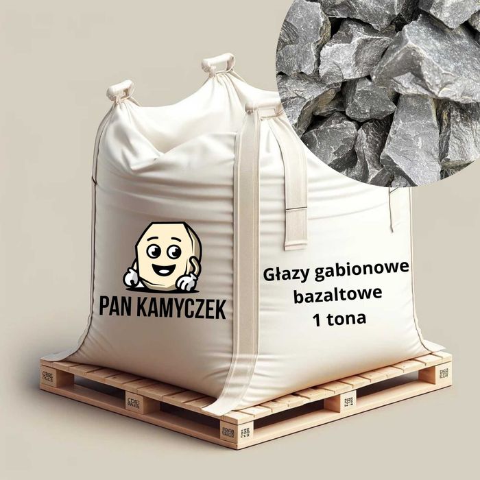 Głazy gabionowe bazaltowe - 1 tona