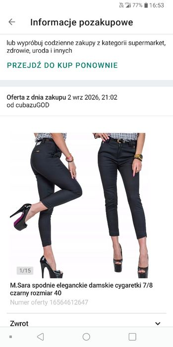 Spodnie na sprzedaż