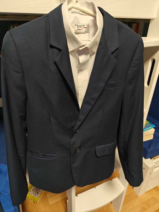 Garnitur granatowy rozmiar 140 koszula buty komplet idealny na komunię