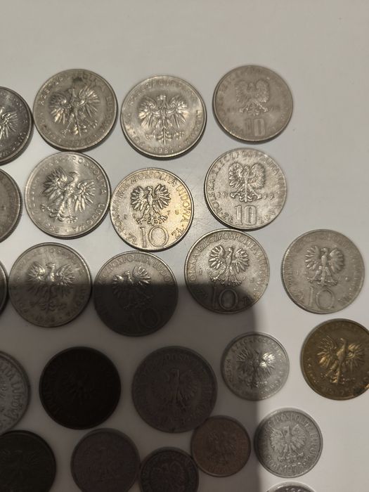 Różne polskie Monety z dawnych lat PRL ok 50  sztuk