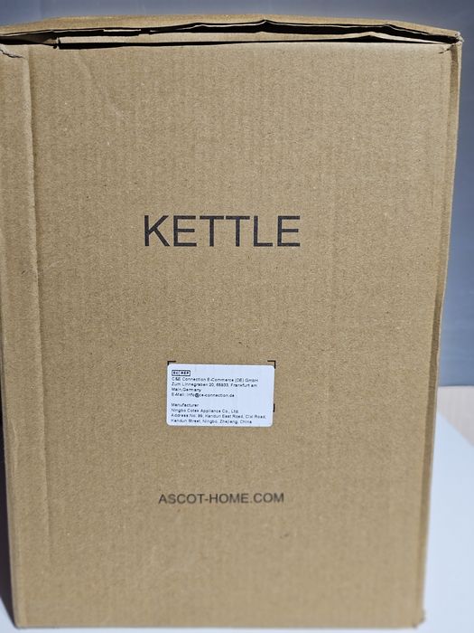 Скляний чайник електричний ascot ретро 2200 в 1,5 | блакитний