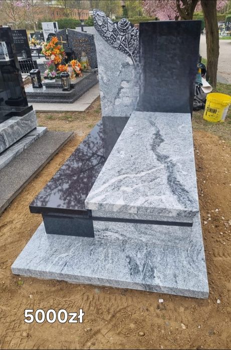 Nagrobki granitowe urny pomniki nowoczesne wzory schody parapety