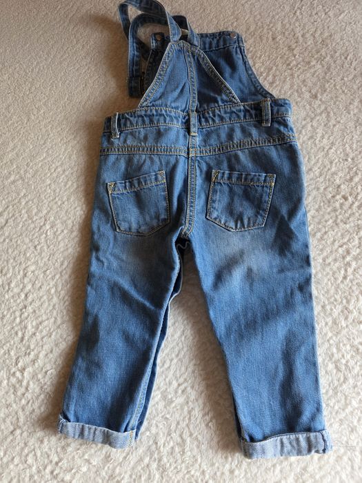 Ogrodniczki jeansowe 86 cm