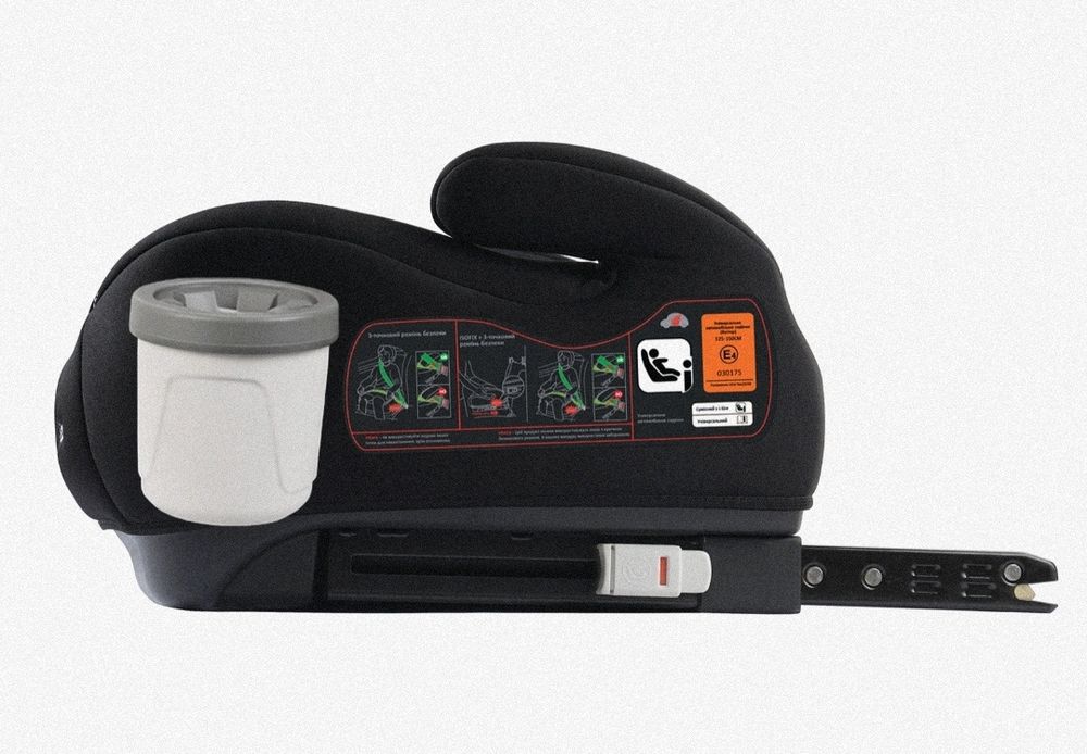 Нові! Автокрісло бустер Junior i-Size Grey Isofix + підстаканник