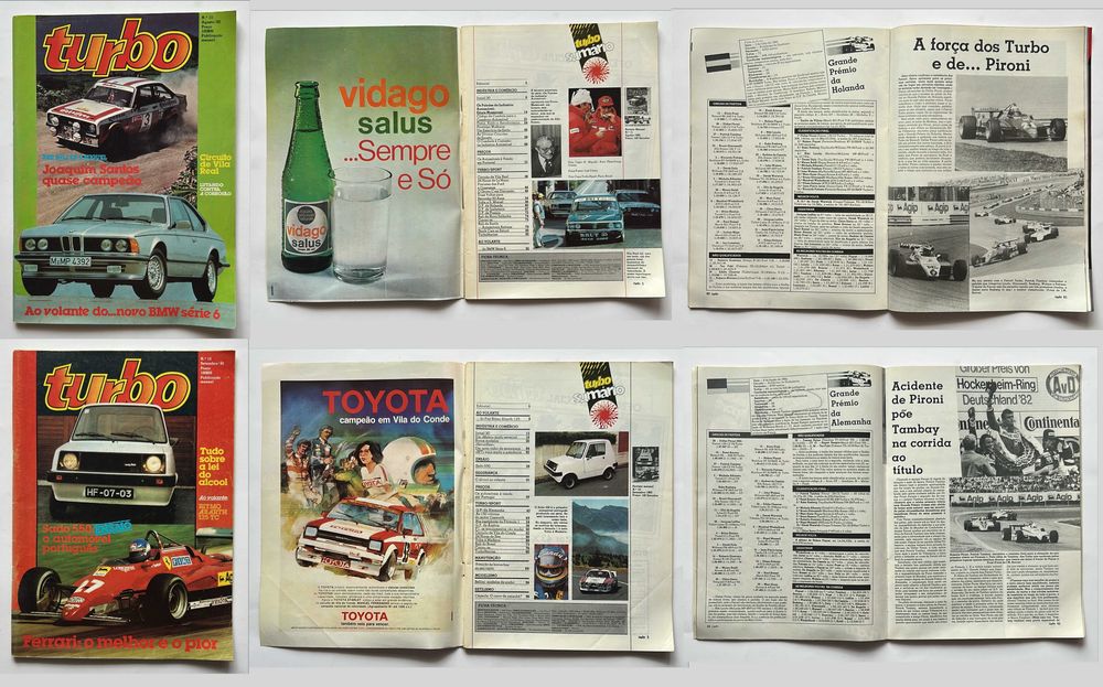Coleção de revistas Turbo de 1981, 1982, 1983