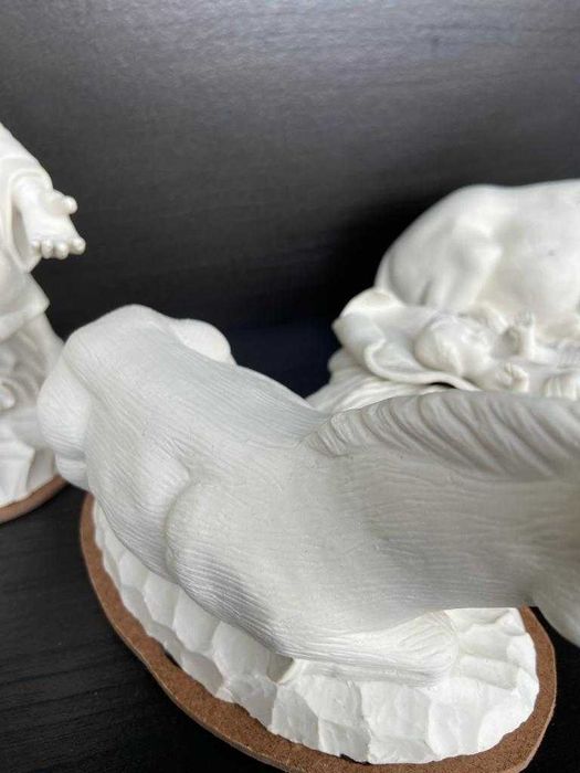 presépio branco em porcelana