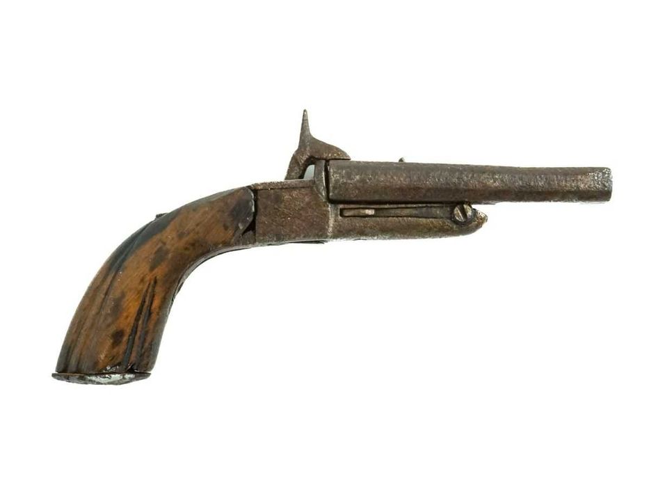 Pistola de percussão de dois canos - inutilizável