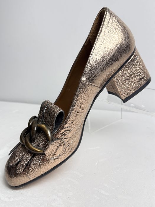 Czółenka skórzane Ovyé r.38 styl elegancki losfers