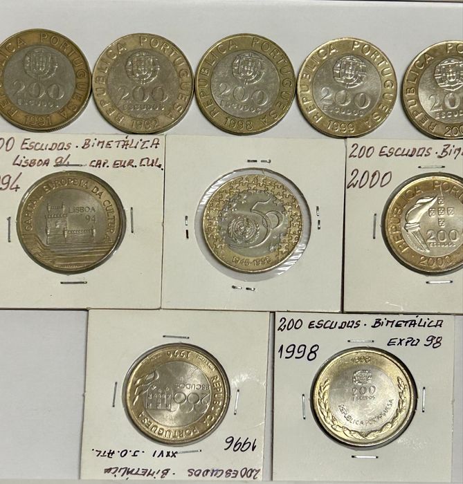200 Escudos - Lote 10 moedas