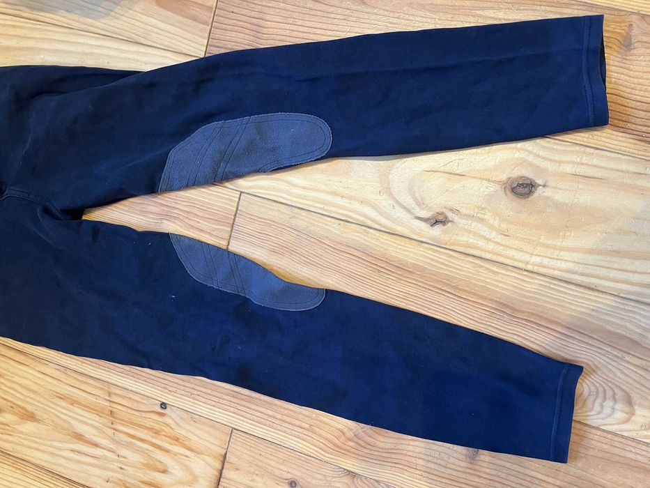 FOUGANZA Calça 14 anos com Reforços Aderentes Equitação Mesh Azul