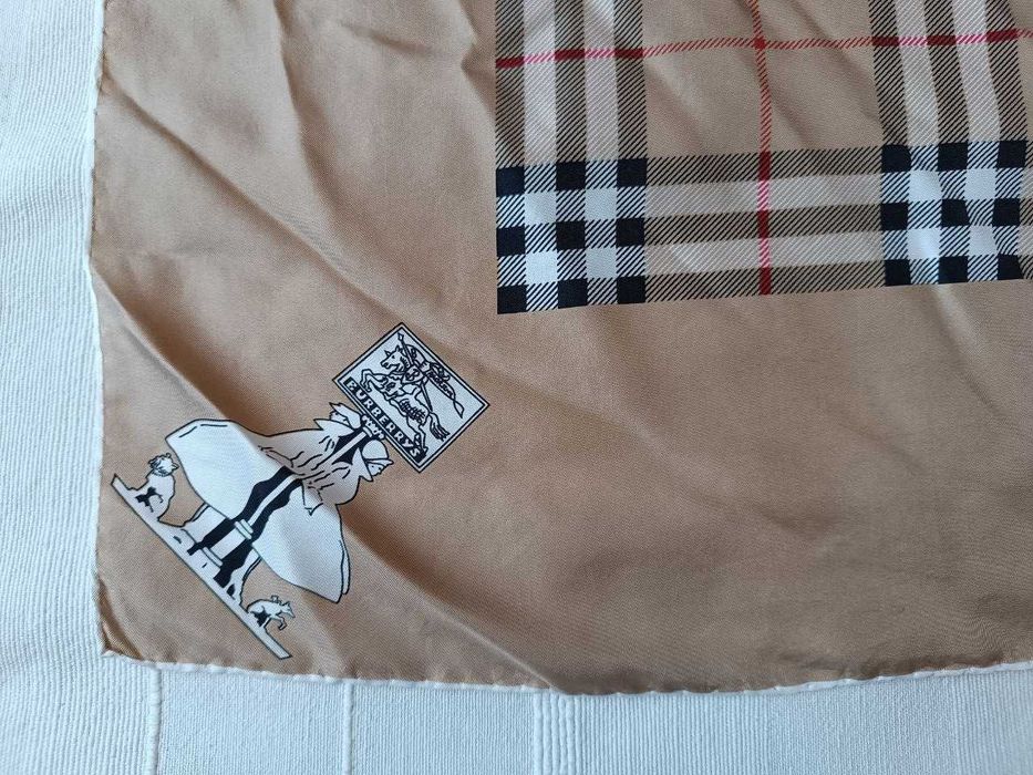 Вінтажна шовкова хустка у клітку Burberry