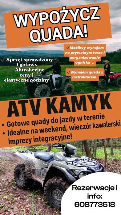 Wypożyczalnia quadów wynajem ATV
