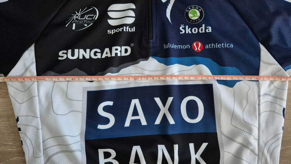 Strój kolarski rowerowy SAXO BANK rozm. XS/S, stan idealny