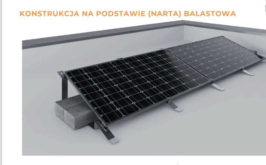 Konstrukcje dachowe PV typy blachodachówka trapez Vario balast