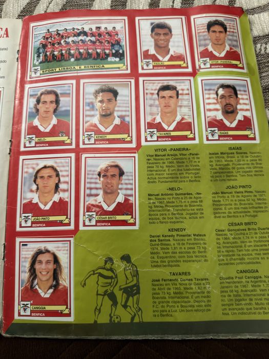 Caderneta panini epoca 94-95