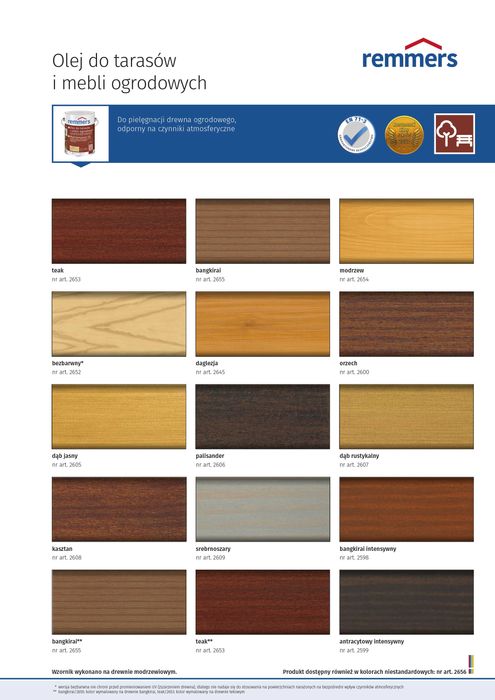 Olej do tarasów i mebli ogrodowych Remmers