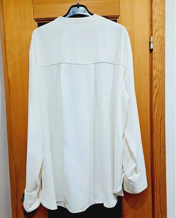 koszula H&M 54 56 oversize ozdobny dekolt