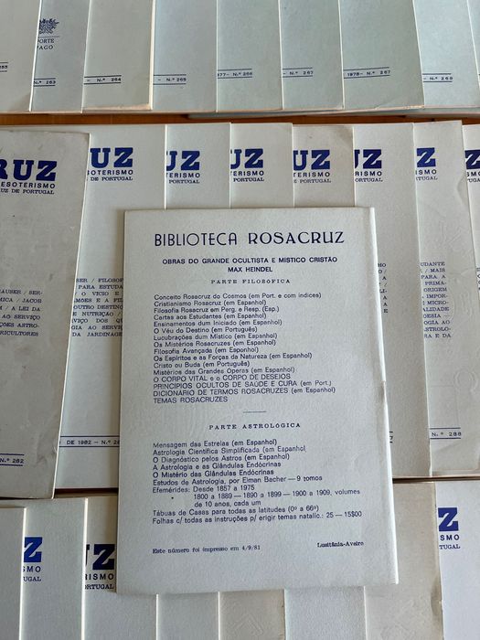 Lote de Revistas ROSACRUZ anos 70 e 80