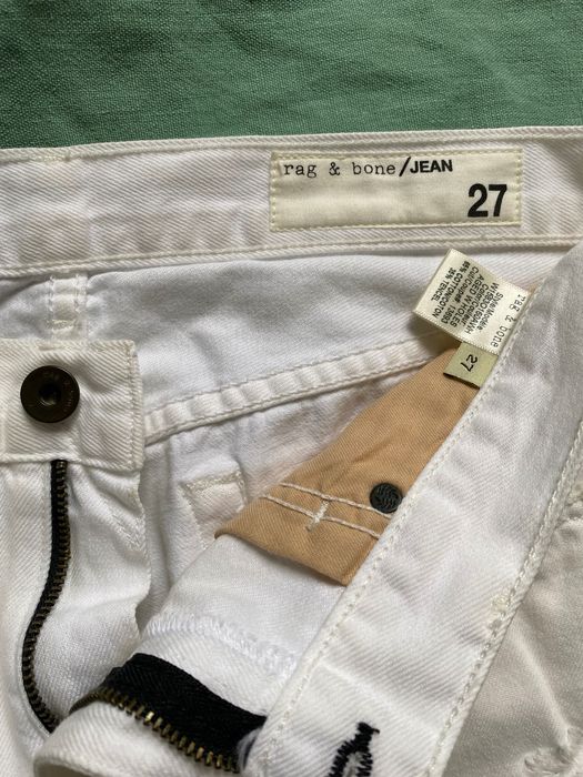 Rag and Bonе білі рвані джинси