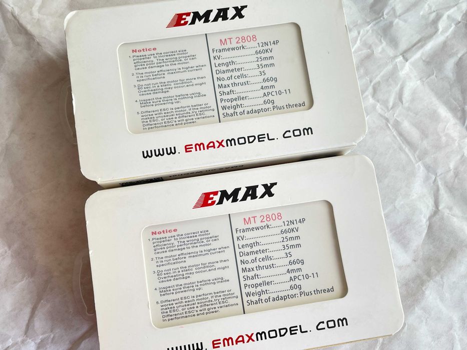 EMAX Multicopter motor MT2808 660KV (2шт) нові мотори для FPV дрона