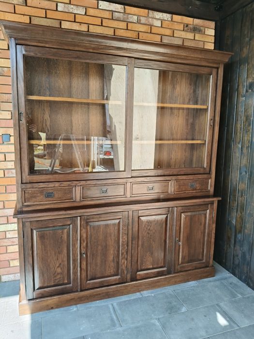 Kredens dębowy / biblioteka / Meble Holenderskie