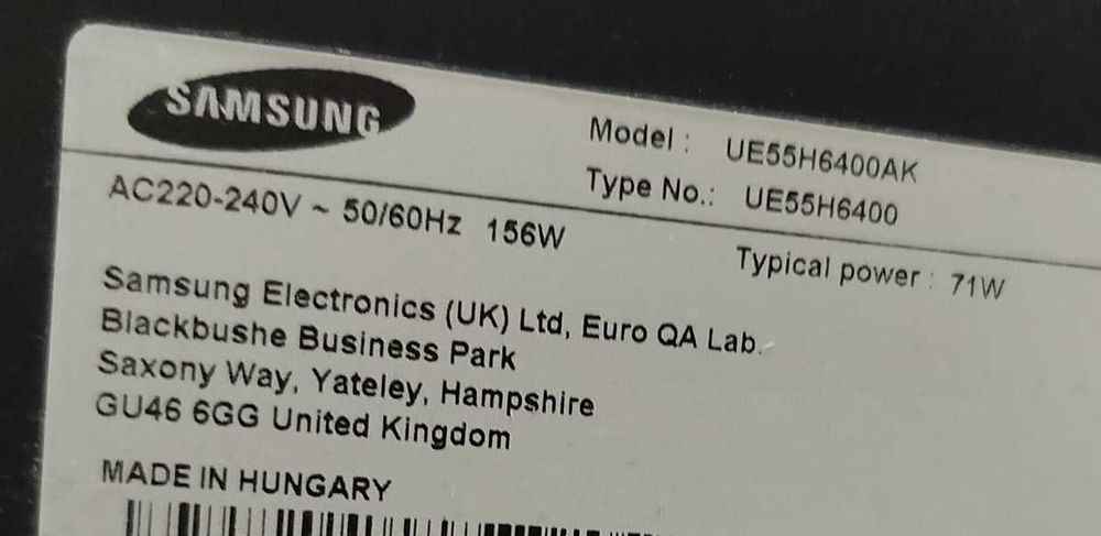 Samsung UE55H6400AK - Smart TV 3D