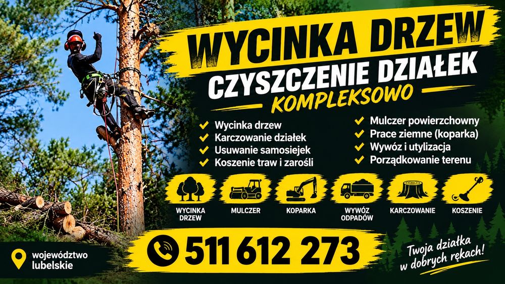 Czyszczenie Działek,Wycinka Lasów , Rębak,Cmentarze