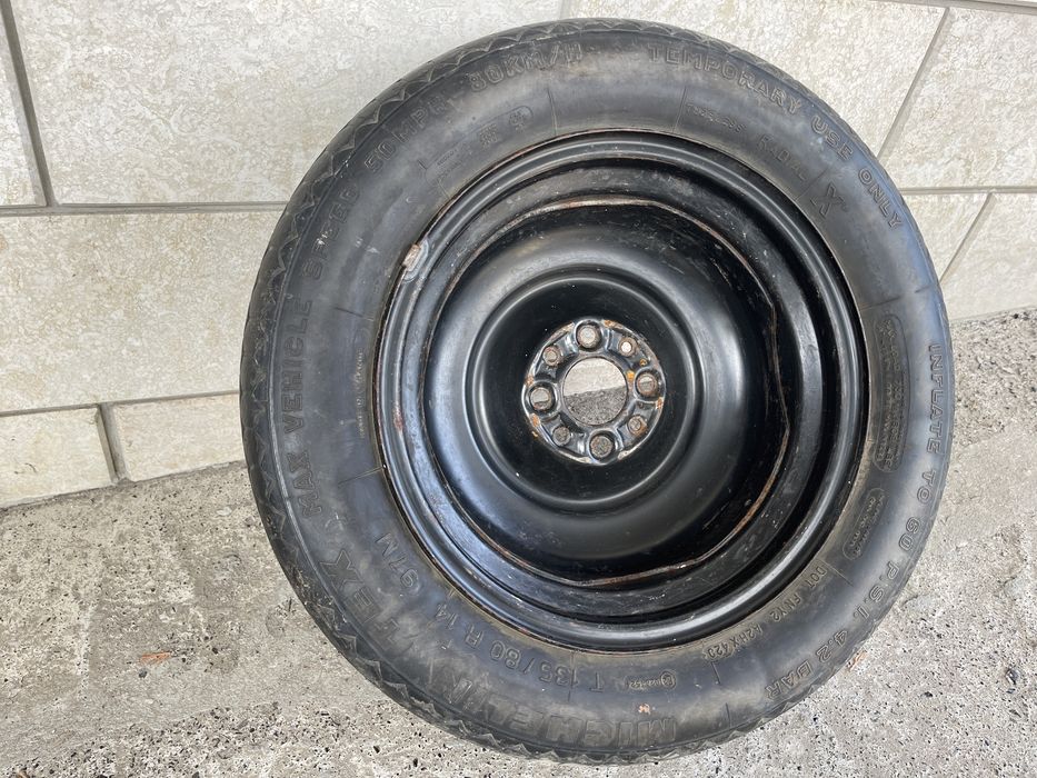 Запасне колесо, докатка, костиль 135/80R14 на 4 болта