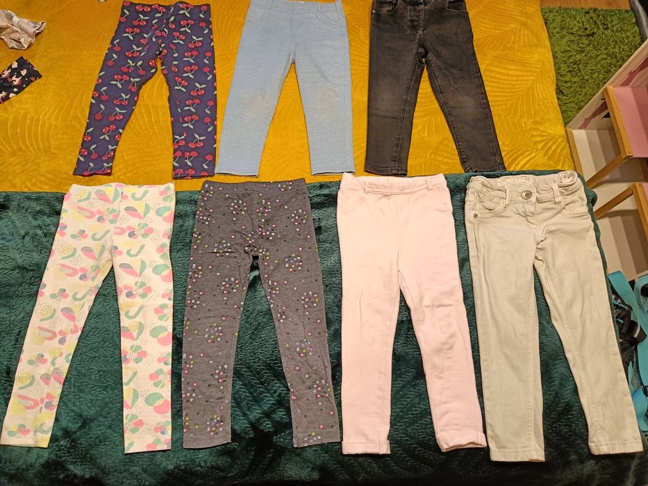 Zestaw jeansy leginsy 104