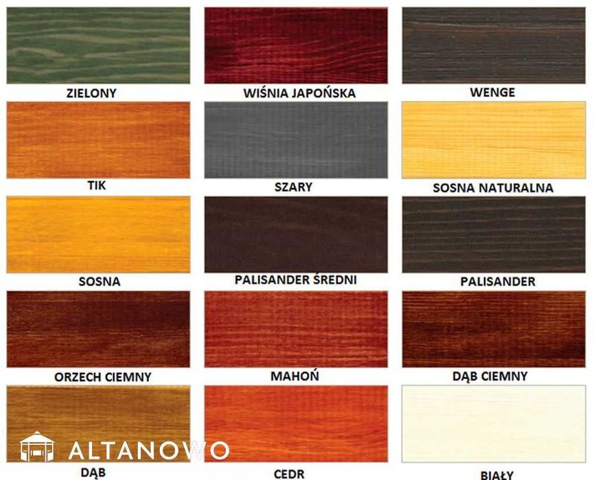 altana ogrodowa do ogrodu drewniana 3x3  - producent - transport