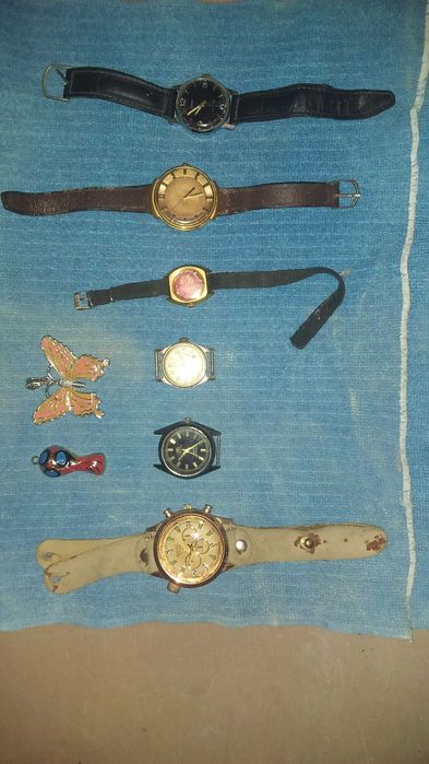 Будильники, разные, Часы  Seiko5 Automatic 7009-6001 позолочен