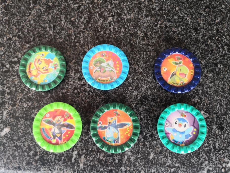 Tazos Pokémon. Em excelente estado.