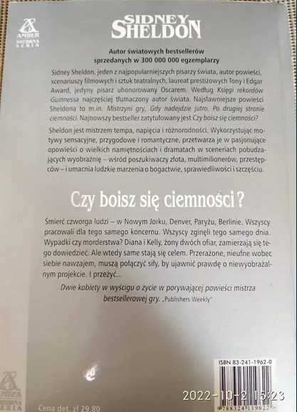 Czy boisz się ciemności? Sidney Sheldon