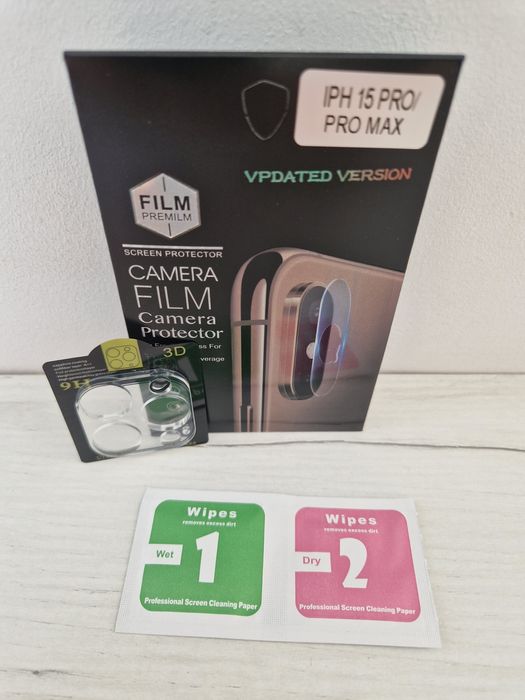 Hartowane szkło na aparat (LENS) do Iphone 15 Pro/15 Pro Max (wyspa)