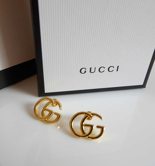 Gucci Shine Brass Earring kolczyki mosiężne GG