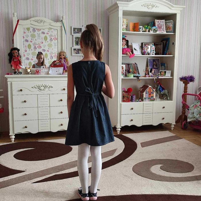 Джинсовое платье US Polo для девочки на 8 лет