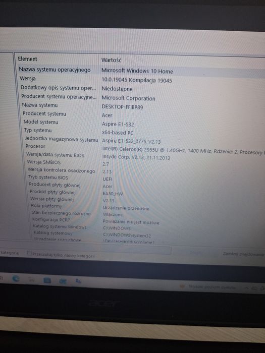 Laptop acer acer
