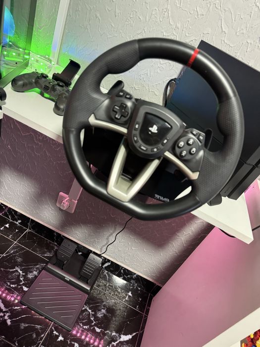 Volante Ps/Pc com pedais